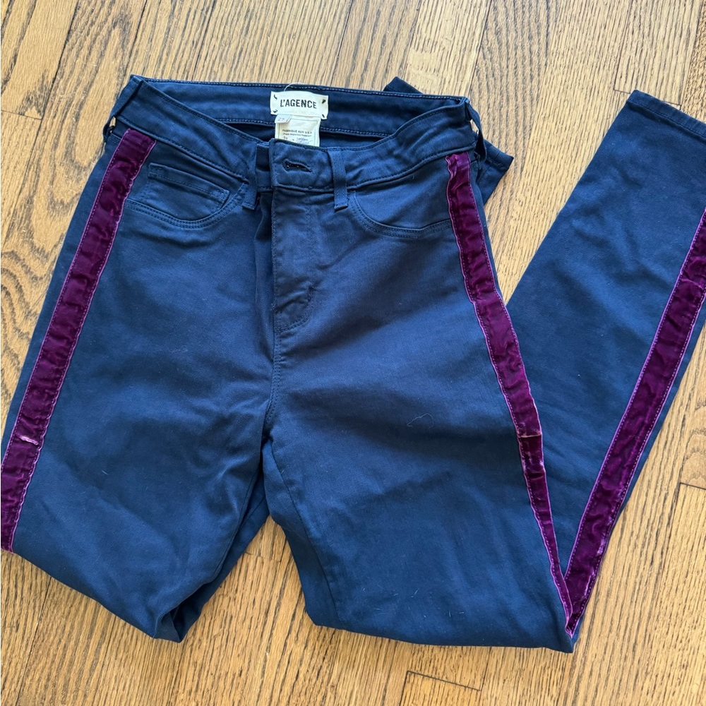 L’agence Jeans with Magenta Velvet